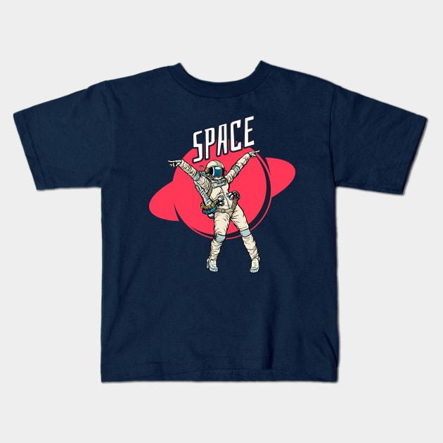 Dancing in Space Kids T-Shirt by Urbanic